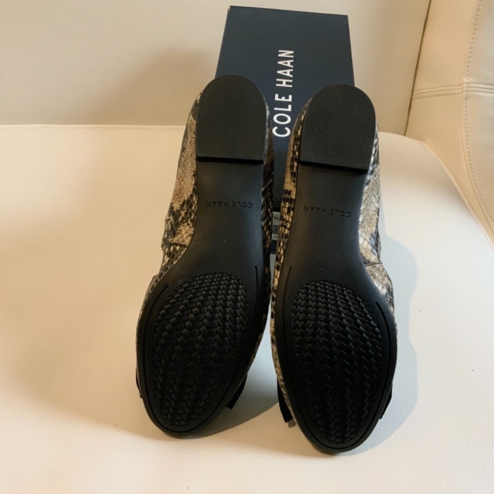 Cole Haan Tali Soft Bow Leather Snake Ballet Flat - Picture 13 of 14